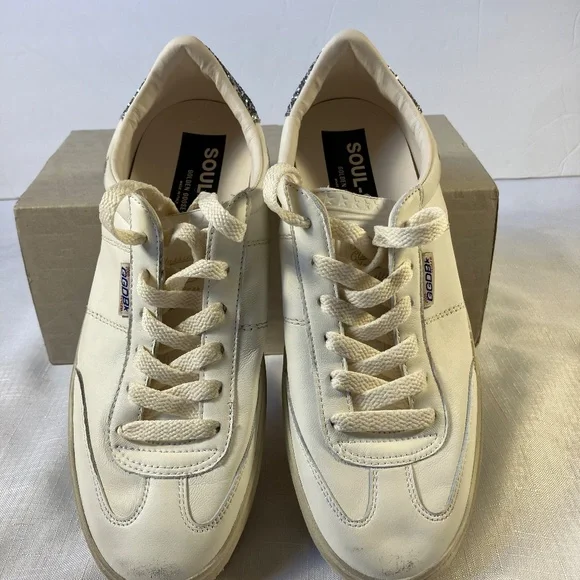NIB! Golden Goose Limited Edition Soul Star Glitter Heel Sneakers, Size 40 - Picture 13 of 14